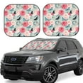 thumbnail image 1 of Fotbe Roses and Butterflies 2-Piece Car Windshield Sun Shade | Sun Blocker for Car Windshield | Foldable Automotive Interior Accessories for Sun Protection-Medium, 1 of 7