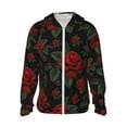 thumbnail image 1 of Fotbe Roses Men's Women's UPF 50+ Sun Protection Jacket Hooded Cooling Shirt with Pockets Hiking Outdoor Performance-XX-Large, 1 of 8