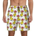 Fotbe Rubber Duck Chicken Bird Men’s Swim Trunks Quick Dry Swim Shorts