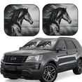 thumbnail image 1 of Fotbe Running Horse Black And White 2-Piece Car Windshield Sun Shade | Sun Blocker for Car Windshield | Foldable Automotive Interior Accessories for Sun Protection-Medium, 1 of 7
