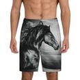 thumbnail image 1 of Fotbe Running Horse Pajama Shorts for Men, Men's Pajama Bottoms, Sleepwear,Short Pajama Pants-4X-Large, 1 of 9