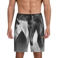 thumbnail image 1 of Fotbe Running horses Pattern Pajama Shorts for Men, Men's Pajama Bottoms, Sleepwear,Short Pajama Pants-Medium, 1 of 6