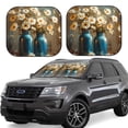 thumbnail image 1 of Fotbe Rustic Daisy Mason Jars 2-Piece Car Windshield Sun Shade | Sun Blocker for Car Windshield | Foldable Automotive Interior Accessories for Sun Protection-Medium, 1 of 7