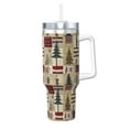 thumbnail image 1 of Fotbe Rustic Plaid Forest Lodge Pattern 40oz Ice Bully With Handle And Straw Stainless Steel Vacuum Insulated Cup And 2 In 1 Straw Lid, 1 of 8
