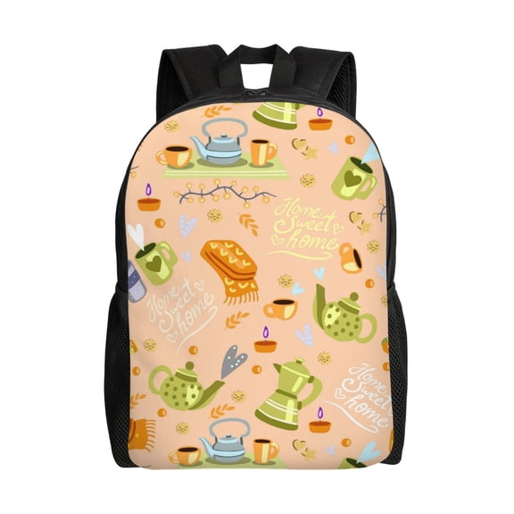 Fotbe Scandinavian Style Hygge Travel Laptop Backpack, Business Slim Sturdy Laptops Backpack, Water Resistant College School Computer Bag Gift for Men & Women Fits 15.6 Inch Notebook