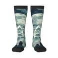 thumbnail image 1 of Fotbe Scary Moon And Clouds print Women's Men's Novelty Crew Socks Cotton Socks Knee High Socks for Walking,Running,Nurses,Pregnancy, 1 of 8