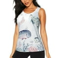 thumbnail image 1 of Fotbe Sea Animals Womens Loose Fit Casual Flowy Slim-Fit Tank Tops Athletic Round Neck Trendy Sleeveless Summer Tops for Gym and Yoga-X-Large, 1 of 9