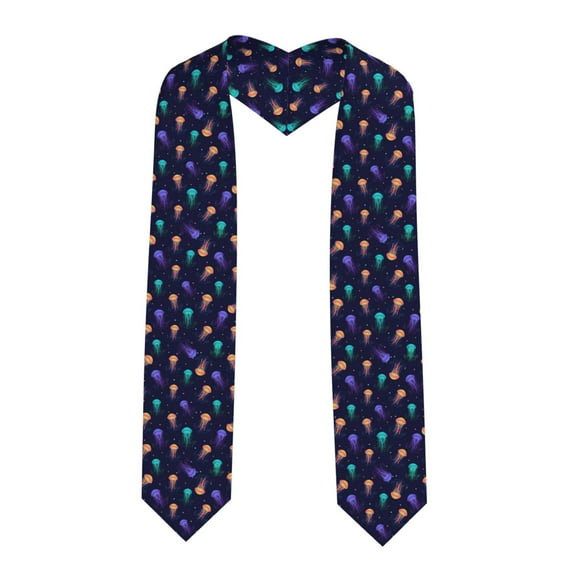 Fotbe Sea Jellyfish Printed Class of 2024 Graduation Stole