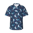 thumbnail image 1 of Fotbe Sea Sharks Hawaiian Shirt for Men Unisex Summer Beach Casual Short Sleeve Cotton Linen Button Down Shirts-Medium, 1 of 9