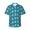thumbnail image 1 of Fotbe Sea Turtle Hawaiian Shirt for Men Unisex Summer Beach Casual Short Sleeve Cotton Linen Button Down Shirts-Small, 1 of 9