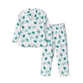 thumbnail image 1 of Fotbe Sea Turtle Pattern Long Sleeve Pajama Set for Men,Sleepwear Set,2-piece Loungewear Set,Soft PJs Comfy Nightwear with Pockets-Large, 1 of 7