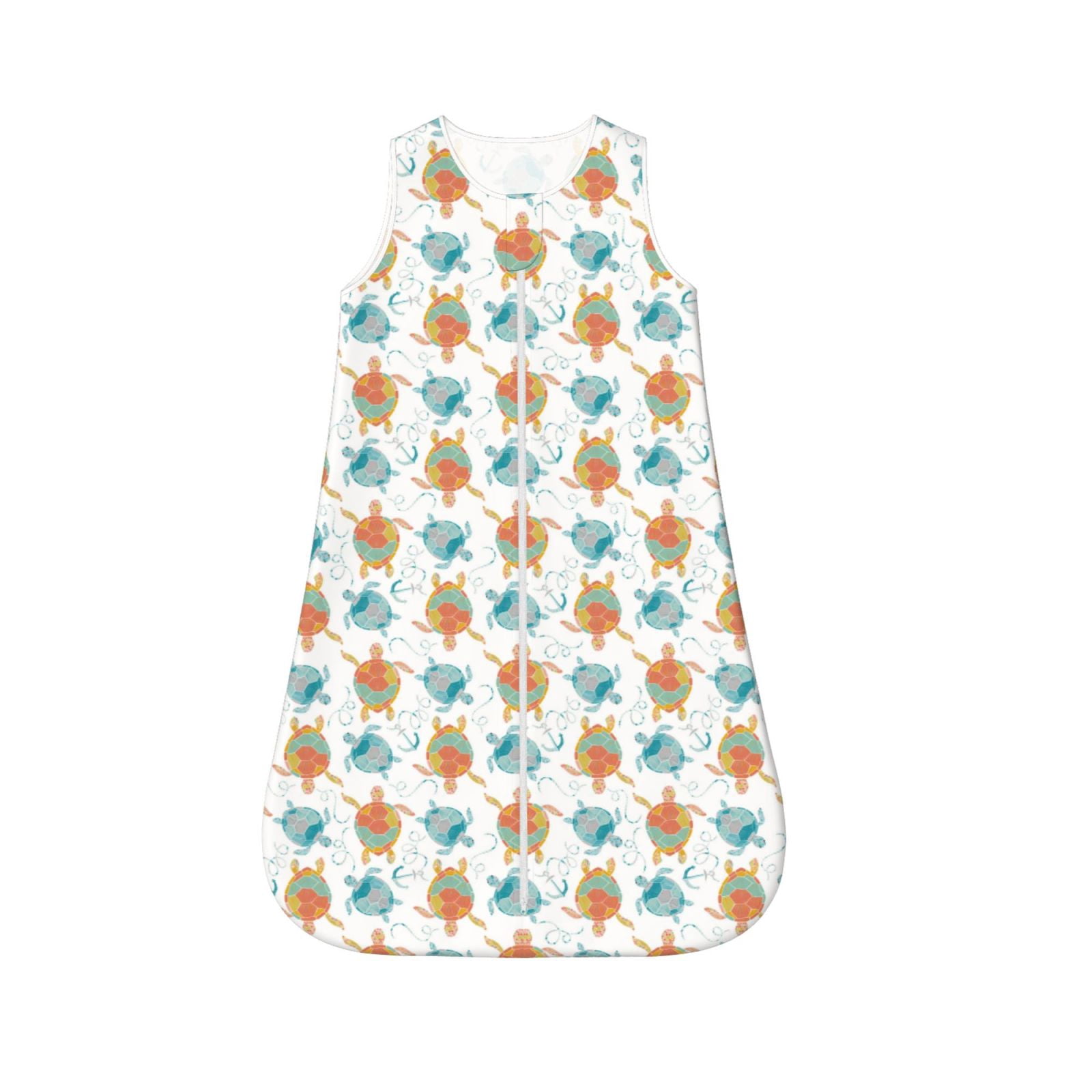 DEUX PAR DEUX MUSLIN SLEEP SACK - PRINTED TURTLES