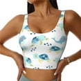 thumbnail image 1 of Fotbe Sea Turtle Pattern Womens' Sports Bra Longline Wirefree Padded with Medium Support Sports Moisture-Wicking Workou Vest,Tank Top-, 1 of 9