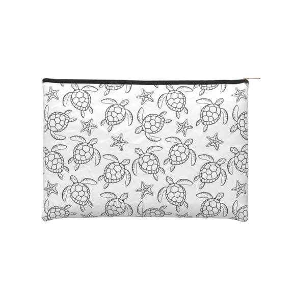 Fotbe Sea Turtle Reusable Cosmetic Bag Makeup Bag for Women Large Travel Cosmetic Pouch Girls' Make Up Organizer