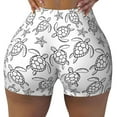 thumbnail image 1 of Fotbe Sea Turtle Seamless Shorts, Womens Workout Shorts High Waist Stretch Booty Short for Gym/Yoga/Running/Biking-Small, 1 of 9