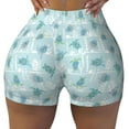 thumbnail image 1 of Fotbe Sea Turtle Seamless Shorts, Womens Workout Shorts High Waist Stretch Booty Short for Gym/Yoga/Running/Biking-X-Large, 1 of 9