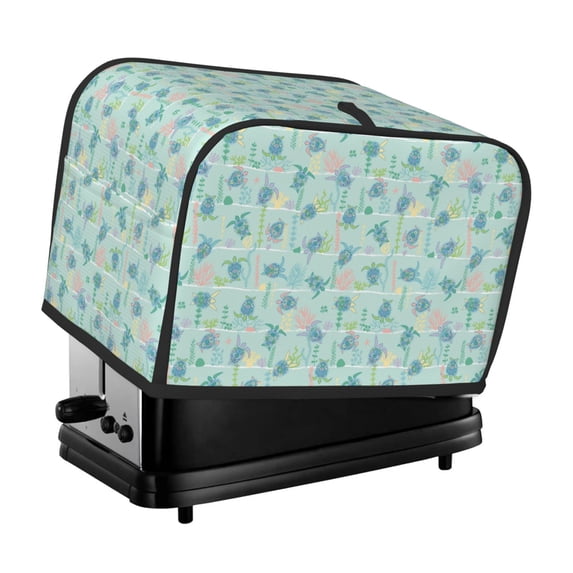 Fotbe Sea Turtle for Two Slice Toaster Cover, Fingerprint Protector, Super Soft Appliance Cover And Dust Cover,Bread Dust Cover & Fingerprint Protection