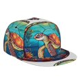 thumbnail image 1 of Fotbe Sea Turtle in Coral Flat Bill Visor Cap Classic Snapback Hat Polyester Foam Trucker Hat Trucker Cap Adjustable Baseball Cap, 1 of 9