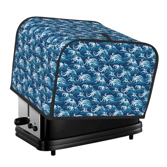 Fotbe Sea Water Wave for Four Slice Toaster Cover, Fingerprint Protector, Super Soft Appliance Cover And Dust Cover,Bread Dust Cover & Fingerprint Protection