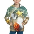 thumbnail image 1 of Fotbe Seashell On The Beach Pattern Youth Pullover Hooded Sweatshirt, Boys Hoodie, Kangaroo Pocket Hoodie for Kids Girls -Medium, 1 of 6