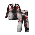 thumbnail image 1 of Fotbe Shadows Behind Pattern Long Sleeve Pajama Set for Men,Sleepwear Set,2-piece Loungewear Set,Soft PJs Comfy Nightwear with Pockets-X-Large, 1 of 7