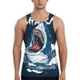 thumbnail image 1 of Fotbe Shark Pattern Men's Quick Dry Workout Tank Top Gym Muscle Tee Fitness Bodybuilding Sleeveless T Shirt Breathable Workout Shirt-Large, 1 of 9
