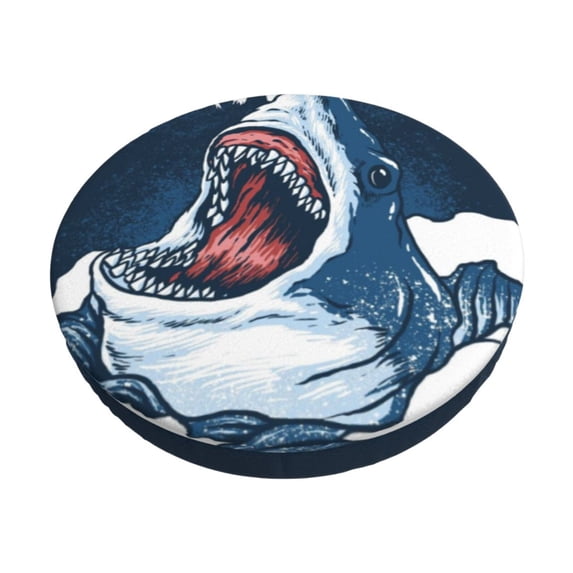 Fotbe Shark Stool Covers Round,Waterproof Round Bar Stool Covers Bar Chair Covers Washable Stool Cushion Slipcover for 12-14 Inch Chair-13 inch