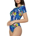 thumbnail image 1 of Fotbe Sharks Skateboarding With Palm Women's Crew Neck Short Sleeves Bodysuit Tops Round Neck Slim Sleeveless Soft Comfortable Basic-Medium, 1 of 7