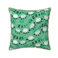 thumbnail image 1 of Fotbe Sheep Zzz Pattern Velvet Decorative Throw Pillow Covers with Elegant Piping, Soft Plush Cushion Cover for Sofa, Bed, Car, Office-20"x20", 1 of 8