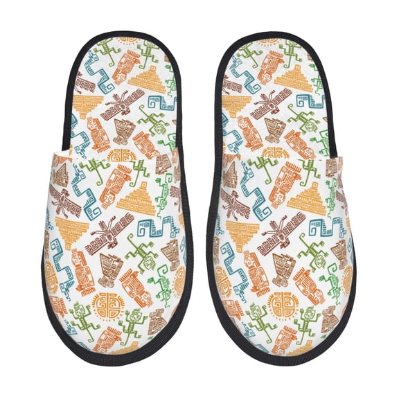 Fotbe Simple Drawing Pattern Women's Fuzzy Slippers Plush Slippers Fluffy Winter House Shoes Indoor and Outdoor-Large