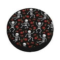 thumbnail image 1 of Fotbe Skeleton with Roses Spare Tire Cover Thickening Universal Fit for Jeep, Trailer, RV, SUV, Truck, Tough Tire Wheel Soft Cover-14 inch, 1 of 9