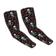 thumbnail image 1 of Fotbe Skeleton with Roses UV Sun Protection Arm Sleeves - Tattoo Cover Up - Basketball Arm Sleeve UPF 50 Cooling for Men Women, 1 of 8