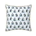 thumbnail image 1 of Fotbe Skiing Penguin Funny Pattern Velvet Decorative Throw Pillow Covers with Elegant Piping, Soft Plush Cushion Cover for Sofa, Bed, Car, Office-18"x18", 1 of 8