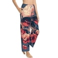 thumbnail image 1 of Fotbe Skull With Roses And Sunglasses Women's Pajama Pants,Sleepwear Pants,Pj Bottoms Drawstring And Pockets-Large, 1 of 7