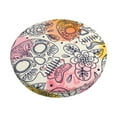 thumbnail image 1 of Fotbe Skull and Flowers Stool Covers Round,Waterproof Round Bar Stool Covers Bar Chair Covers Washable Stool Cushion Slipcover for 12-14 Inch Chair-, 1 of 7