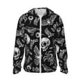 thumbnail image 1 of Fotbe Skull bird bat spider Men's Women's UPF 50+ Sun Protection Jacket Hooded Cooling Shirt with Pockets Hiking Outdoor Performance-Small, 1 of 8