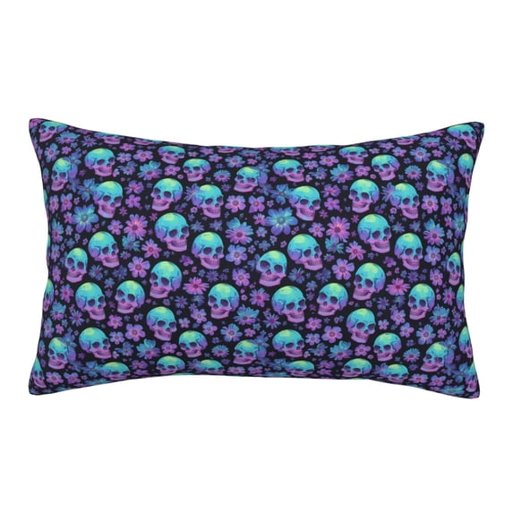 Fotbe Skull daisy Gradient Pillow Cases - Envelope Closure - Luxury, Extra Soft, Cooling Pillow Covers - Wrinkle, Fade, Stain Resistant-14"x20"