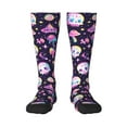 thumbnail image 1 of Fotbe Skull mushroom space print Women's Men's Novelty Crew Socks Cotton Socks Knee High Socks for Walking,Running,Nurses,Pregnancy, 1 of 8