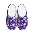 thumbnail image 1 of Fotbe Skull rainbow color Pattern Women's Fuzzy Curly Fur Memory Foam Loafer Slippers Indoor Outdoor Slippers Winter Home Shoes-35/36, 1 of 7