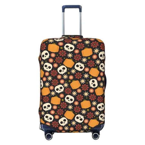 Fotbe Skulls Luggage Cover Protector,Suitcase Protector,Scratch and Dirt Resistant,Fits 18-32 Inch Luggage-Medium