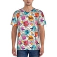 thumbnail image 1 of Fotbe Skulls and Roses Baseball Jersey Shirt for Men and Women, Casual Short Sleeves Button Down T-Shirt-Medium, 1 of 9