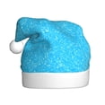 thumbnail image 1 of Fotbe Sky Blue Glitter for Christmas Hat, Santa Hat Xmas Holiday Hat Comfort Christmas New Year Festive Party Supplies for Men Women, 1 of 6