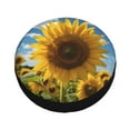 thumbnail image 1 of Fotbe Sky Golden Sunflower Field Spare Tire Cover Thickening Universal Fit for Jeep, Trailer, RV, SUV, Truck, Tough Tire Wheel Soft Cover-15 inch, 1 of 8