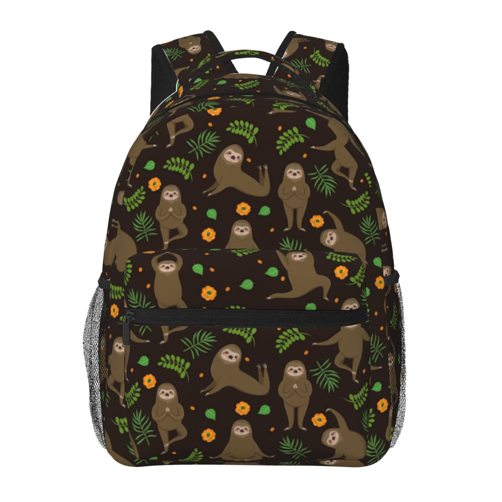 Fotbe Sloth Doing Yoga Pattern Casual Backpack for School, Travel, and ...