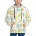 thumbnail image 1 of Fotbe Snake And Cactus Pattern Youth Pullover Hooded Sweatshirt, Boys Hoodie, Kangaroo Pocket Hoodie for Kids Girls -Medium, 1 of 6
