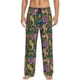 thumbnail image 1 of Fotbe Snake And Flower Men's Pajama Pants,Sleepwear Pants,Pj Bottoms Drawstring And Pockets-Medium, 1 of 7