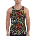 thumbnail image 1 of Fotbe Snake And Flower Pattern Men's Quick Dry Workout Tank Top Gym Muscle Tee Fitness Bodybuilding Sleeveless T Shirt Breathable Workout Shirt-Large, 1 of 9
