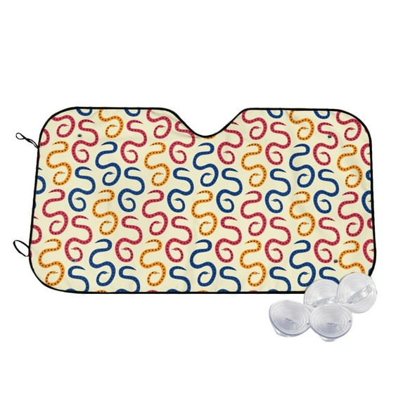 Fotbe Snake Car Windshield Sunshade | Sun Visor Protector Front Window Shade, Keeps Out UV Rays, Keeps Your Vehicle Cool-Small