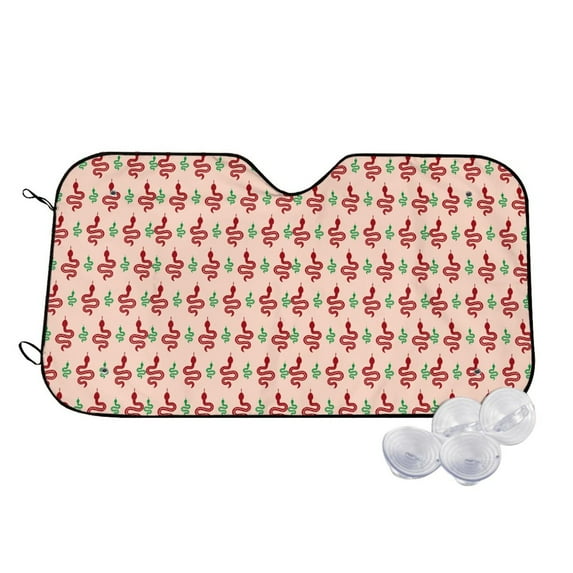 Fotbe Snake Car Windshield Sunshade | Sun Visor Protector Front Window Shade, Keeps Out UV Rays, Keeps Your Vehicle Cool-Small