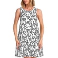 thumbnail image 1 of Fotbe Snake Pattern Women’s Summer Tank Midi Dress – Sleeveless A-Line Dress, Floral T-Shirt Dress, Casual Flowing Beach Sundress, 1 of 7